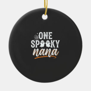One Spooky Nana Halloween Ghost Design Ceramic Ornament