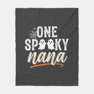 One Spooky Nana Halloween Ghost Design Fleece Blanket