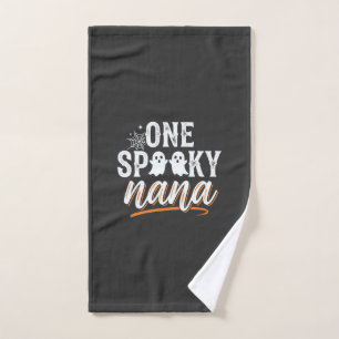 One Spooky Nana Halloween Ghost Design Hand Towel