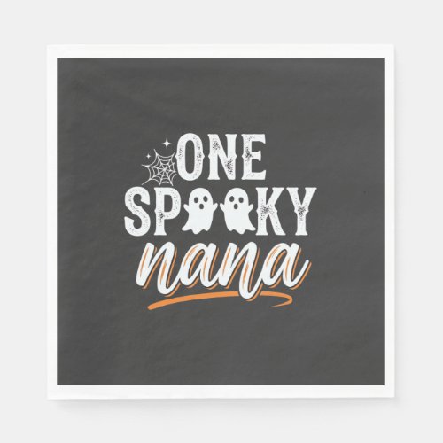 One Spooky Nana Halloween Ghost Design Napkins