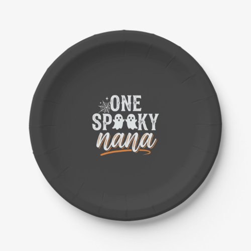 One Spooky Nana Halloween Ghost Design Paper Plates