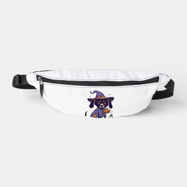 One Spooky Nurse Dog Ready for October   Fanny Pack (Front)