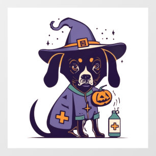 One Spooky Nurse Dog Ready for October Wall Decal