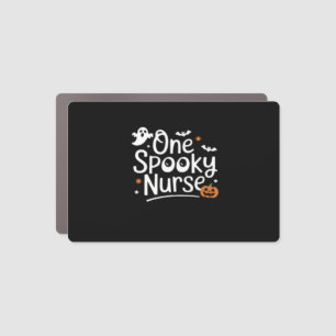 One Spooky Nurse Funny Ghost Nurse Halloween Essen Car Magnet