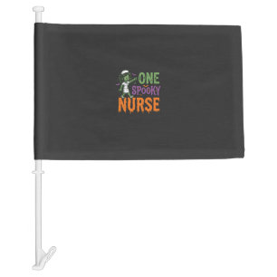 One Spooky Nurse Halloween Design (2)_1 Car Flag