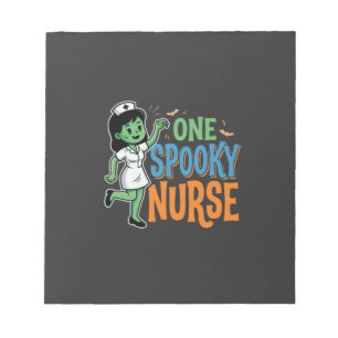 One Spooky Nurse Halloween Design Notepad