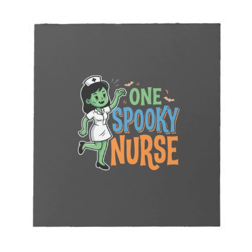 One Spooky Nurse Halloween Design Notepad