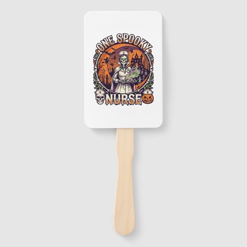 One Spooky Nurse Halloween Skeleton Potions Haunte Hand Fan