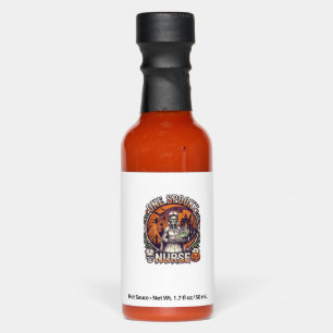 One Spooky Nurse Halloween Skeleton Potions Haunte Hot Sauces