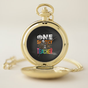 One Spooky Teacher Halloween Design_1 Pocket Watch