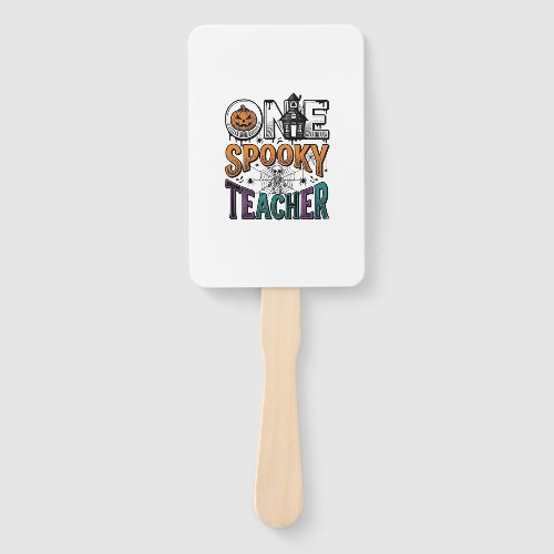 One Spooky Teacher Halloween Vector Design_1 Hand Fan
