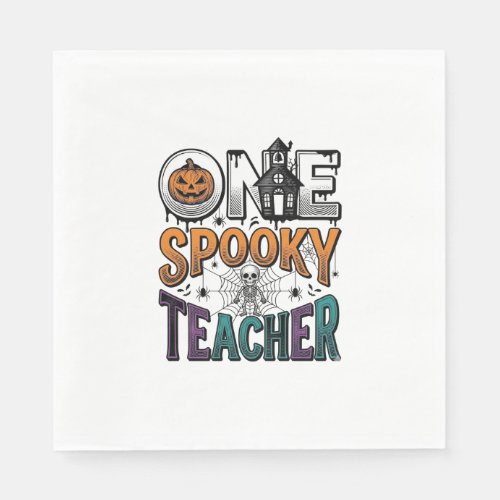 One Spooky Teacher Halloween Vector Design_1 Napkins