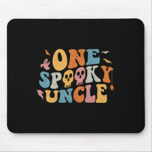 One Spooky Uncle Groovy Halloween Costume  Mouse Pad