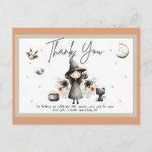 One Spooky Year Birthday Thank You Post Card
