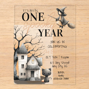 One Spooky Year Halloween 1st Birthday Invitation