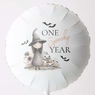 One Spooky Year Witch Halloween Birthday Balloon