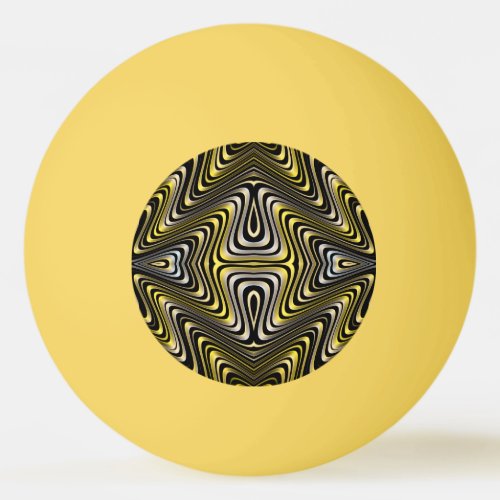 One Star Ping Pong Ball Yellow Black White Ping Pong Ball
