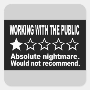 One Star Review 2 Square Sticker