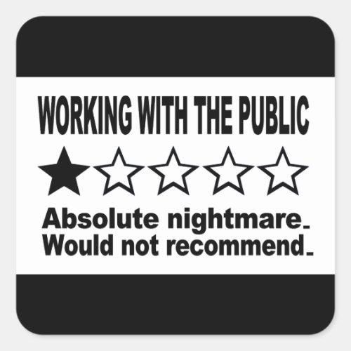 One Star Review   Square Sticker