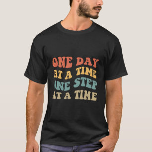 One Step At A Time 12 Steps Recovery Sponsor Sobri T-Shirt