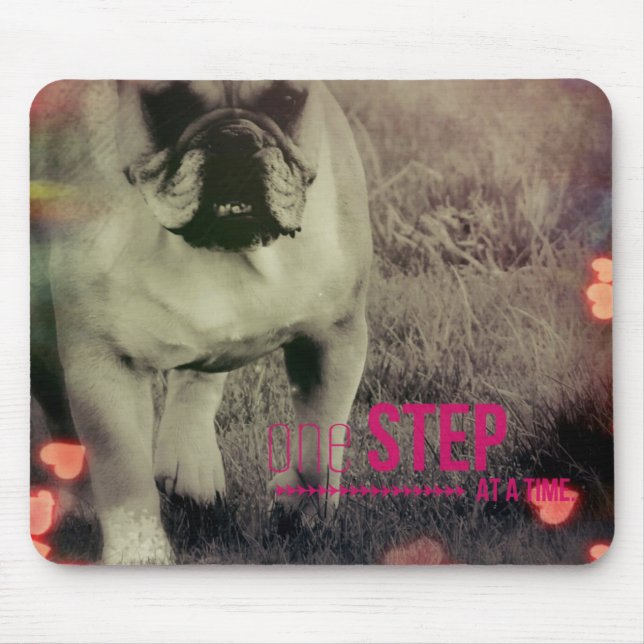 One Step at a Time, Bulldog Mouse Pad (Front)