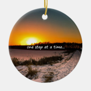 One Step at a Time Ceramic Ornament