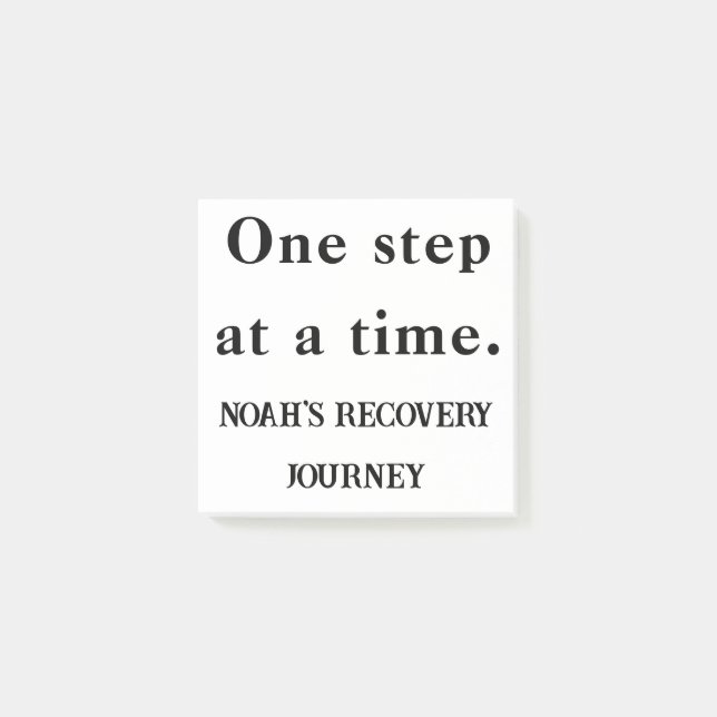 One Step At A Time – Custom Motivational Note (Front)