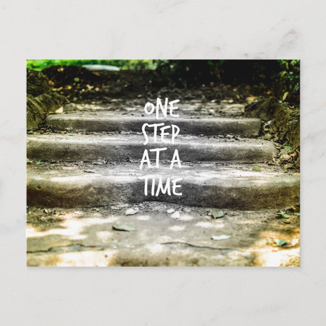 One Step at a Time Encouragement Postcard (Front)