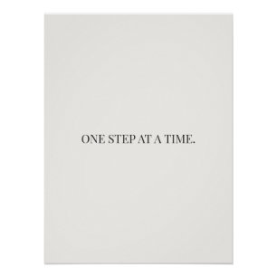 one step at a time poster, encouragement wall art, poster
