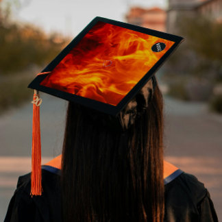 One Step Grad Cap - Fire Element - "On Fire"