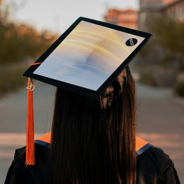 One Step Grad Cap - Inspirational - "Epiphanies" (Introducing “Epiphanies", Grad Lore’s bold polished peel‑and‑stick grad cap design.)