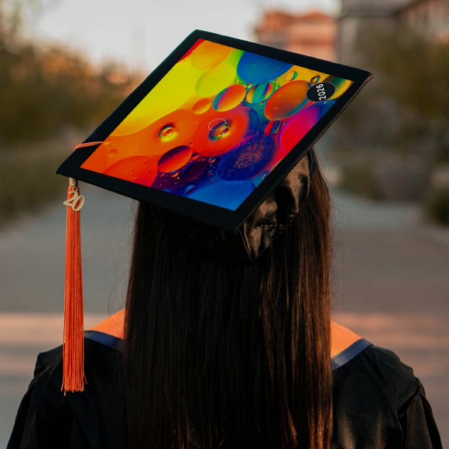 One Step Grad Cap - Inspirational -"The Reaction" (Introducing “The Reaction”, Grad Lore’s bold polished peel‑and‑stick grad cap topper design.)