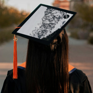 One Step Grad Cap - Landscape - Climb Any Mountain