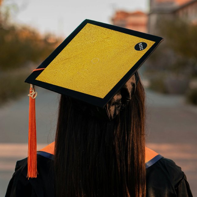 One-Step Grad Cap - School Colors - "Golden" (Introducing “Golden”, Grad Lore’s bold, one step, peel‑and‑stick grad cap topper design.)