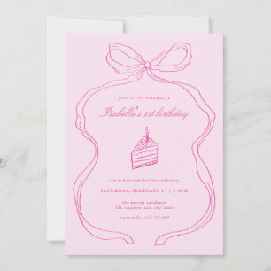 One Sweet Birthday Invitation Girl First Birthday
