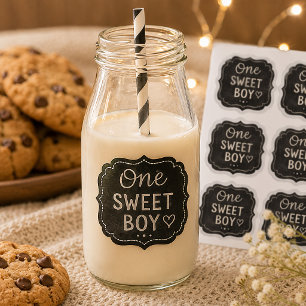 One Sweet Boy Chalkboard Birthday Sticker Sheet