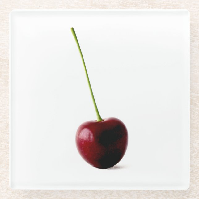 One Sweet Cherry coastercna Glass Coaster (Front)