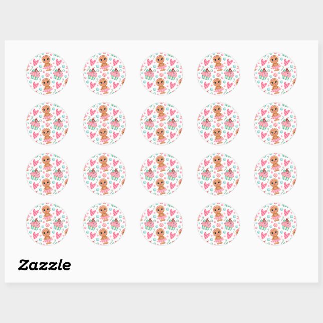 One Sweet Christmas Morning  Classic Round Sticker (Sheet)