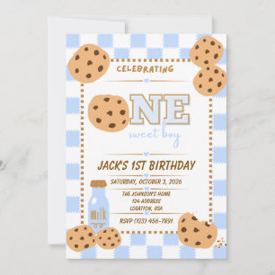 One Sweet Cookie 1st Birthday Invitation