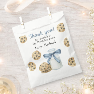 One Sweet Cookie and Milk Birthday Thank you Favor Bag
