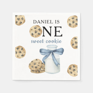One Sweet Cookie and Milk First Birthday Napkins
