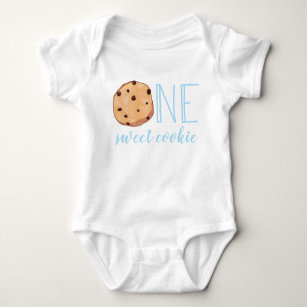 One Sweet Cookie blue first birthday Baby Bodysuit