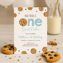 One Sweet Cookie Boy First Birthday Invitation