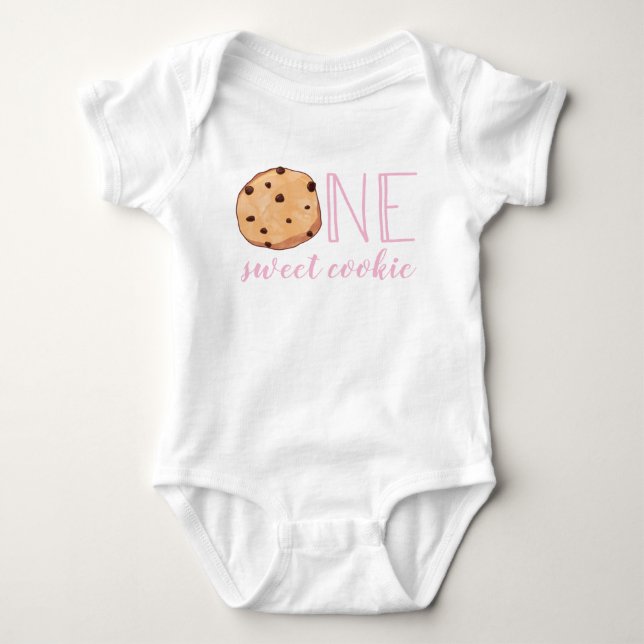 One Sweet Cookie first birthday Baby Bodysuit (Front)