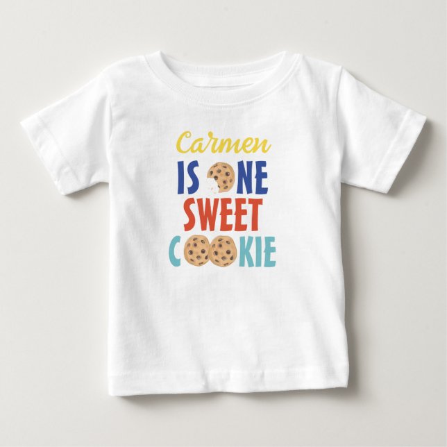 One Sweet Cookie First Birthday Boy T-Shirt (Front)