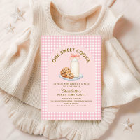 One Sweet Cookie Girl First Birthday Invitation