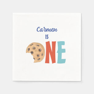 One Sweet Cookie Minimalist First Birthday Napkins