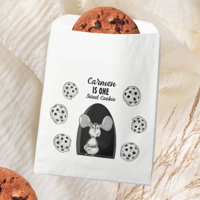 One Sweet Cookie Mouse First Birthday Favor Bag (Creator Uploaded)