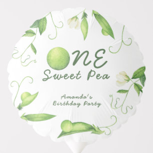 One Sweet Pea First Birthday Balloon