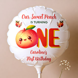  One Sweet Peach 1st Birthday Balloon